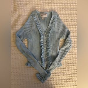 & other stories pale blue cardigan